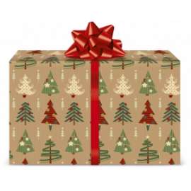 Carta Regalo Natale 70x100 ALBERI conf.12pz