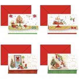 Portasoldi Natale 11,7x17cm MULTILINGUE conf.12pz