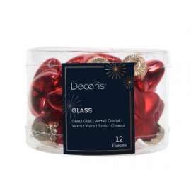 Addobbo Albero MINI STELLA IN VETRO ROSSO 40mm