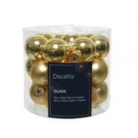 Addobbo Albero MINI PALLINA IN VETRO ORO 25mm (cf.24 palline)