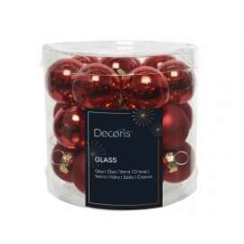 Addobbo Albero MINI PALLINA IN VETRO ROSSO 25mm