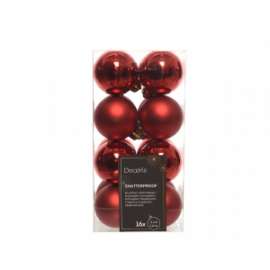 Addobbo Albero SFERA ROSSA 40mm 16pz