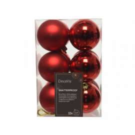Addobbo Albero SFERA ROSSA 60mm 12pz
