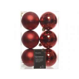 Addobbo Albero SFERA ROSSO 80mm 6pz
