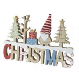 DECORAZIONE CHRISTMAS LEGNO 29,5x21cm