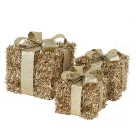 PACCHETTI ORO DECORATIVI set 3pz