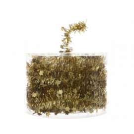 Addobbo Albero GHIRLANDA FILO ORO C/STELLINE 35mm 7mt