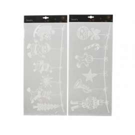 Vetrofania Natale SOGGETTI BIANCHI 23x49cm