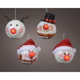 Addobbo Natale SFERA ASSORTITE C/LED diam.6,5cm