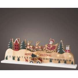 Calendario Avvento CON BABBO NATALE 38cm 