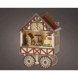 Villaggio Natale CARRETTO C/PAESAGGIO h.27,50cm 