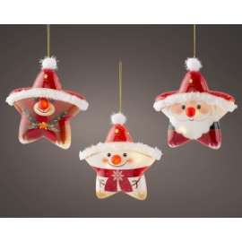 STELLE SOGGETTI ASSORTITI C/LUCI h.13,50cm 