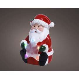 BABBO NATALE h.15,5cm C/LUCI