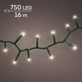 FILO LUCI LED Compact Twinkle BIANCO CALDO - 16mt 750L