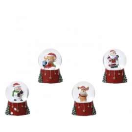 SFERA  ACQUA C/LED SOGGETTI NATALIZI 4,5x6,2cm