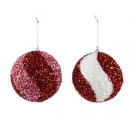 Addobbo Albero SFERA BICOLORE diam.10cm