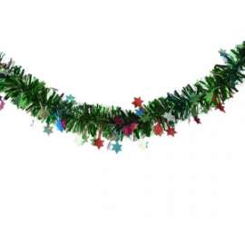 Addobbo Albero GHIRLANDA VERDE C/STELLE  2mt