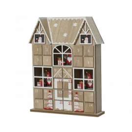 Calendario Avvento CASETTA IN LEGNO h.37cm