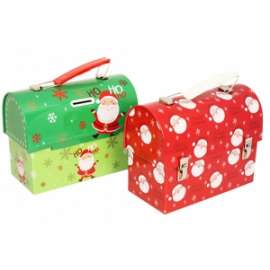 SALVADANAIO VALIGETTA NATALE IN LATTA 