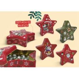 SCATOLA NATALIZIA IN LATTA STELLA 