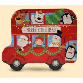 SCATOLA NATALIZIA IN LATTA PULMINO DUE PIANI