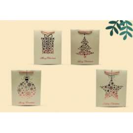 Shopper Natale CARTA DA PACCO METAL BALL S