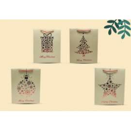 Shopper Natale CARTA DA PACCO METAL BALL L