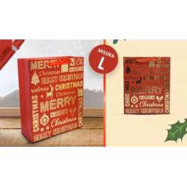 Shopper Natale RED GOLD L