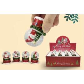 PALLA DI NATALE C/NEVE GNOMO