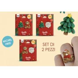 ANELLI NATALIZI IN RESINA Set 2pz