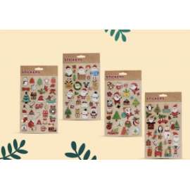 Stickers Natale SOGGETTI 3D METALIZZATI