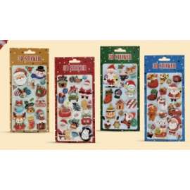 Stickers Natale METALIZZATO A RILIEVO 