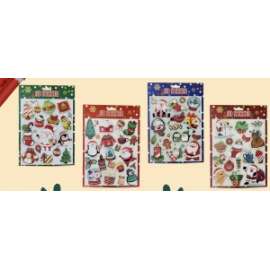 Stickers Natale METALIZZATO A RILIEVO 