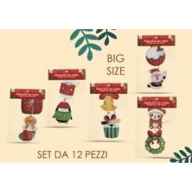 Chiudipacco Natale SAGOMATO Set12pz