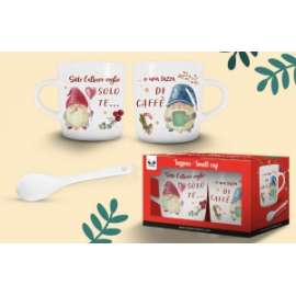 TAZZINA DA ESPRESSO Set 2pz C/CUCCHIAIO GNOMI