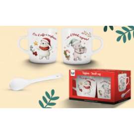 TAZZINA DA ESPRESSO Set 2pz C/CUCCHIAIO ORSETTI 