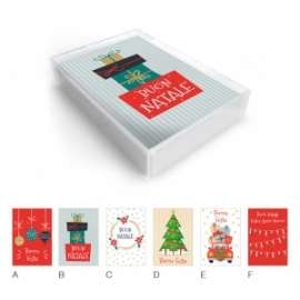 Biglietti Natale 9x14 BUON NATALE conf.48pz
