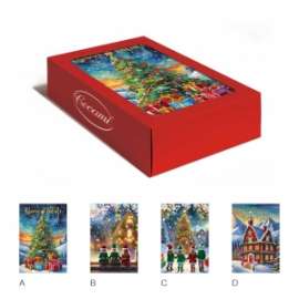 Biglietti Natale FANTASIE ASSORTITE conf.12pz