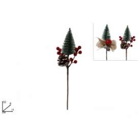 PICK ALBERO DI NATALE C/PIGNE 32 cm 03874