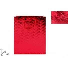 Shopper Natale ROSSA LAMINATA 36x12x9cm .90857