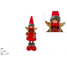 ANGELO C/VESTITO ROSSO E VERDE 40cm .93377