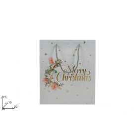 Shopper Natale MERRY CHRISTMAS 20x25x10cm .98143