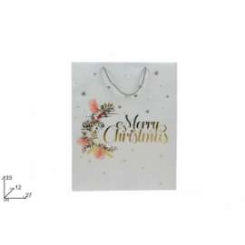 Shopper Natale MERRY CHRISTMAS 27x33x12cm .98150