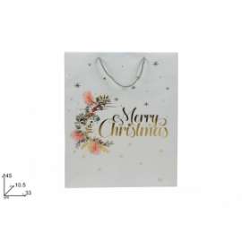 Shopper Natale MERRY CHRISTMAS 33x45x10,5cm .98167