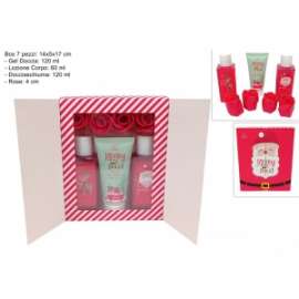 CONFEZIONE REGALO SET DA BAGNO 3pz C/ROSE .02130
