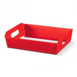 CESTO SETA ROSSO 35x26x7cm