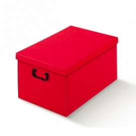Scatole C/MANIGLIE LINEA SETA COLOR ROSSO 40x60x25cm