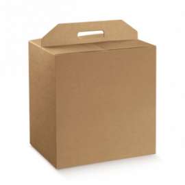 SCATOLA P.TA PANETTONE C/BOTTIGLIA AVANA 280x200x350mm