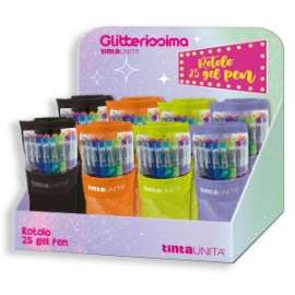tintaUNITA Glitterissima - ROTOLI GLITTER C/25 PENNE GEL