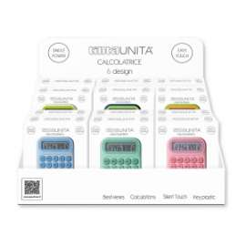 CALCOLATRICI SOFT tintaUNITA - DISPLAY 12pz 6 colori